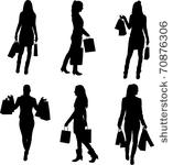 a collection of silhouettes of...