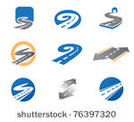 road. abstract element set of...