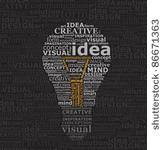 bulb idea made by typography on ...