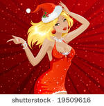 sexy dancing girl in santa suit