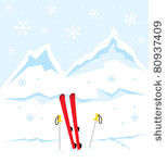 winter season landscape ...