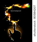 flash vector hand
