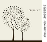 illustration with trees. vector
