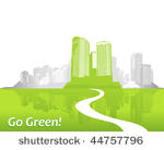 city with green grass. vector...
