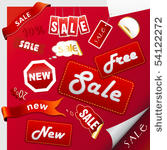 set of sale icons  labels ...