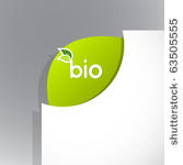 corner on paper with bio sign.