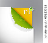 corner on paper with fit sign.