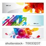set of three abstract banners.