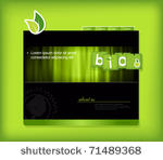website template with bio sign.
