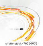 abstract futuristic orange 3d...