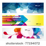 set of three abstract banners.
