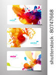 set of abstract colorful splash ...