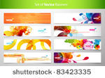 set of abstract colorful web...