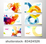 set of abstract colorful splash ...