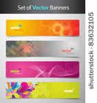 set of abstract colorful web...