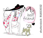 illustration dog circulating