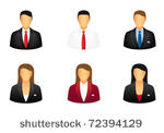 set of business people icons