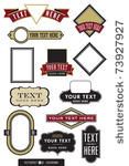  vector set   logo label shapes ...