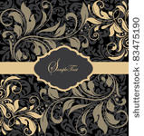 floral vintage invitation card