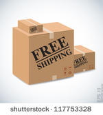 free shipping sign on package...