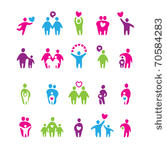 set of icons   love and family