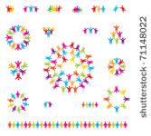various colorful set of icons   ...