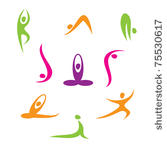 yoga   a set of icons