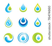 set of icons symbols   water...