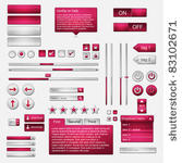 set of web elements   vector...