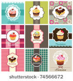 set of cake cards template