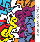 abstract colored graffiti...
