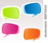 eps 8 vector speech bubbles