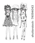 three illustration sisters