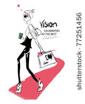 beauty shopping illustration...