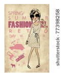 retro fashion girl