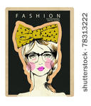illustration fashion portrait...