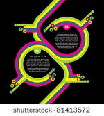vector black abstract retro...