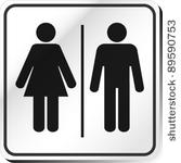 vector man   woman restroom sign