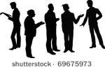 vector pack of men silhouette