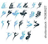 vector set of dancing