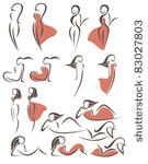 vector collection of girls and...