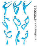 vector collection of sportive...