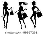three fashionable girl...