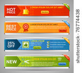 vector web banner set