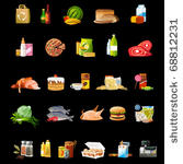foodstuff vector icons....