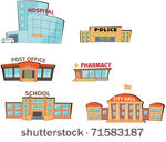 set of the cartoon public...