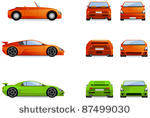 sport cars.  set of the car...