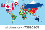 the world map with all states...