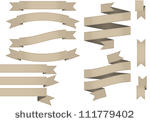 illustration set of brown...