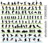 106 sport silhouettes set